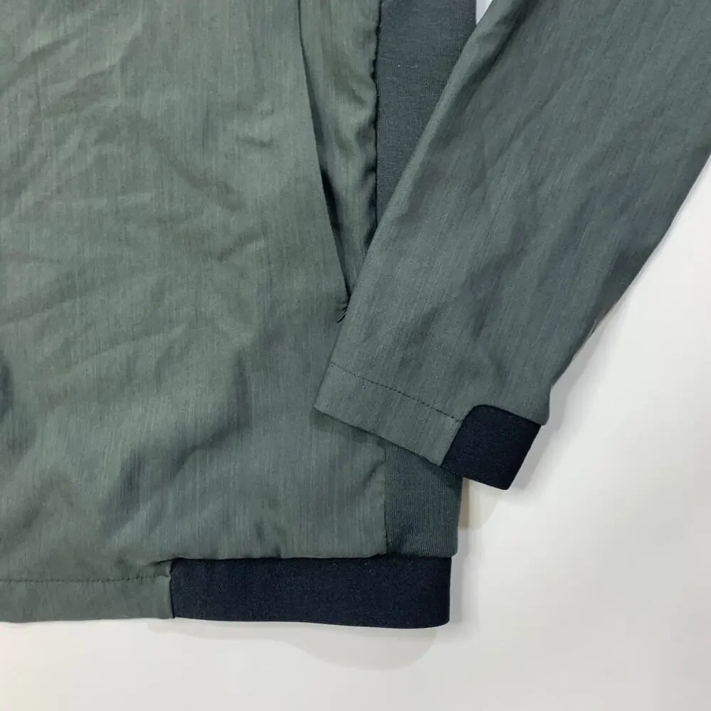 Nike Travel Jacket Mens M Medium Grey Perforated Dri Fit Lightweight Full Zip